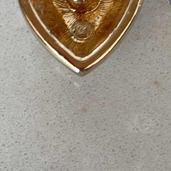 Swarovski Pave Crystal Heart Earrings Pierced - Picture 4 of 9